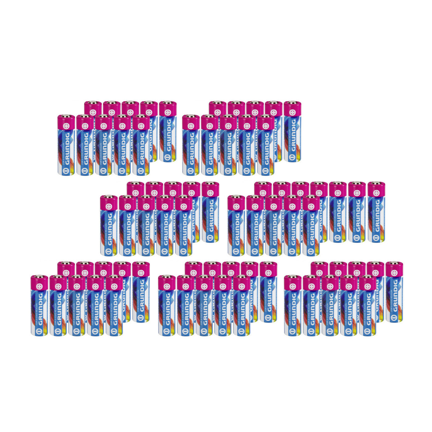 Jeu de 72 piles AA (Grundig, 2100 mAh, penlites)