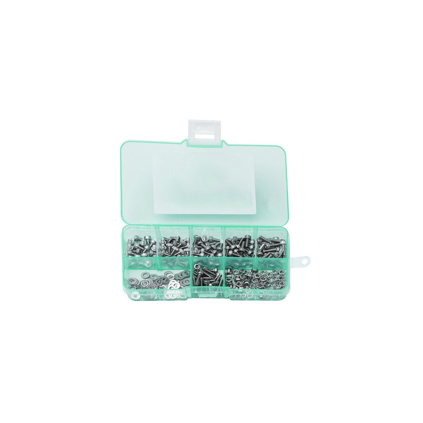 Set M1.6 bolts, nuts and washers, 250 pcs