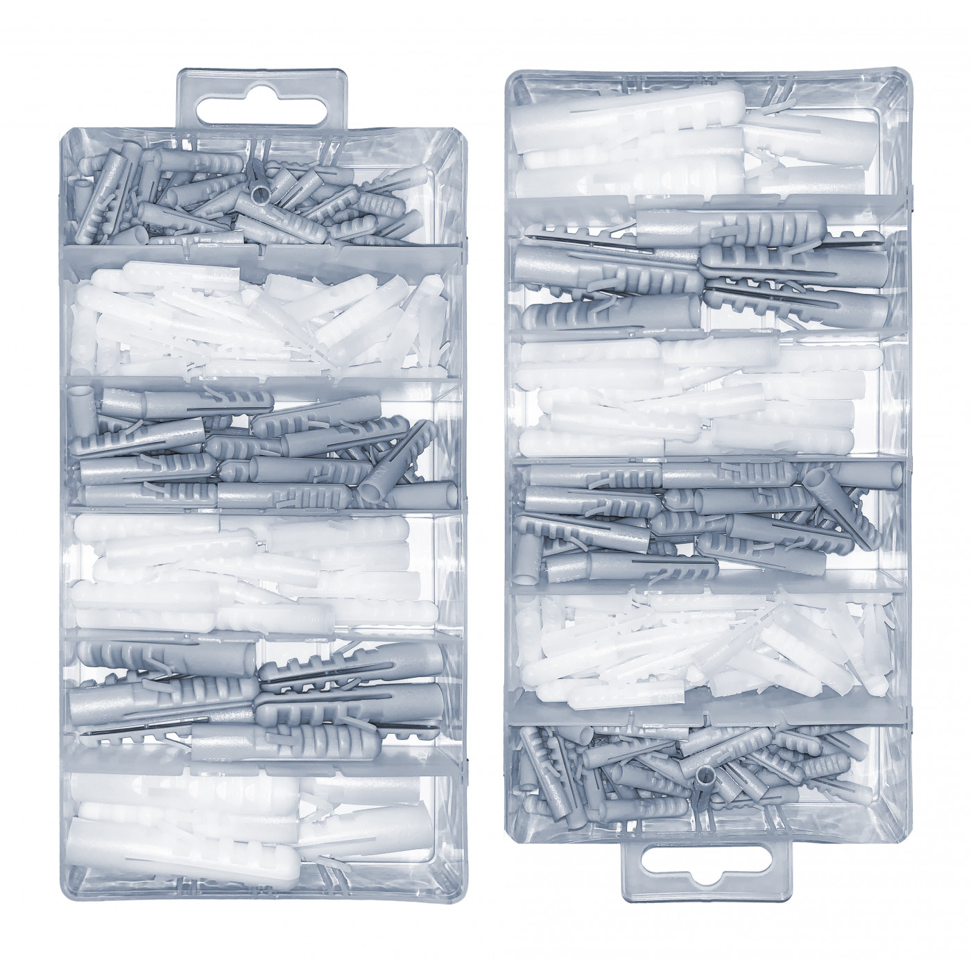 Jeu de 276 bouchons en plastique dans 2 boîtes (5-12 mm)