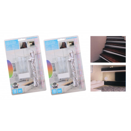 LED strips cool white, 2x2 meters (IP20, on 6 AA batteries) LED strips cool white, 2x2 meters (IP20, on 6 AA batteries)