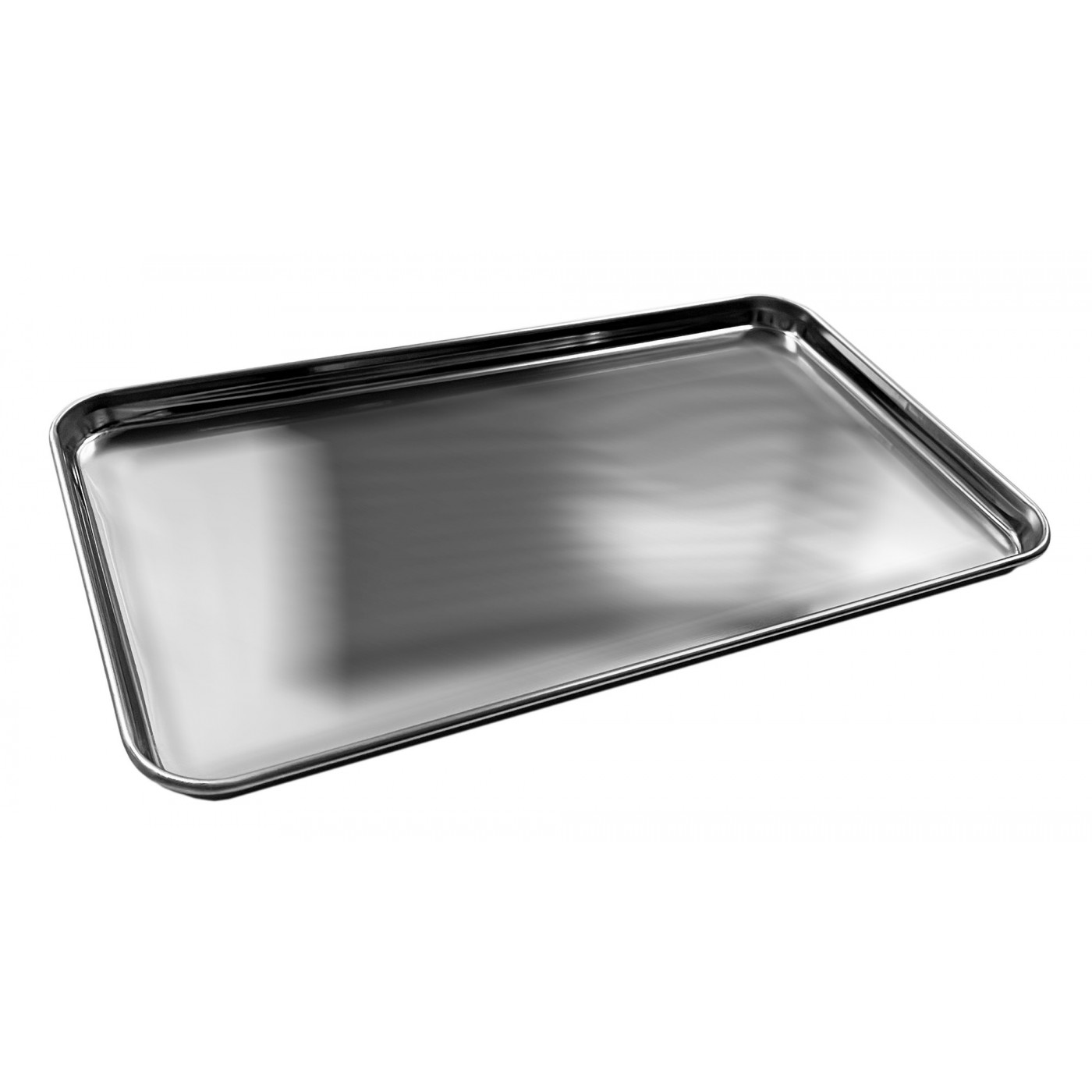 Stainless steel serving plate (26x15 cm, 12 mm height)