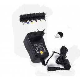 Adaptador universal de 230 V (CA) a 3,0-12 V (CC), 1000 mA