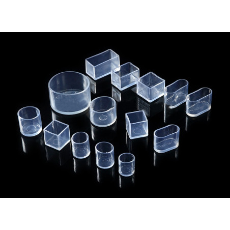 Fleksibel stolebenkappe (rektangel, 15x30 mm, transparent)