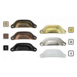 Conjunto de 8 puxadores de ferro para móveis: 4. ouro