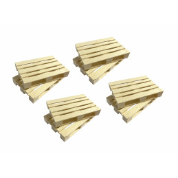 Mini pallet in legno (sottobicchiere, 12x8x2 cm)