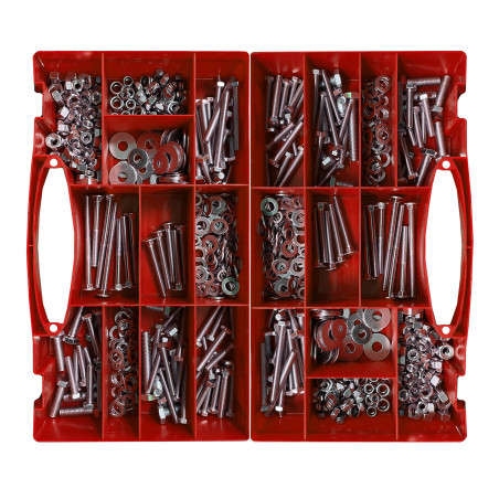Big set of 900 pieces bolts, nuts and washers in boxes Big set of 900 pieces bolts, nuts and washers in boxes
