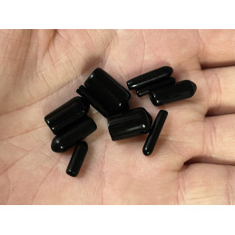 Set van 150 flexibele hulzen (omdop, huls, rond, 1.6 mm, zwart)