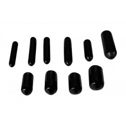 Set van 150 flexibele hulzen (omdop, huls, rond, 7.0 mm, zwart) [O-RO-7.0-B-S]  - 3