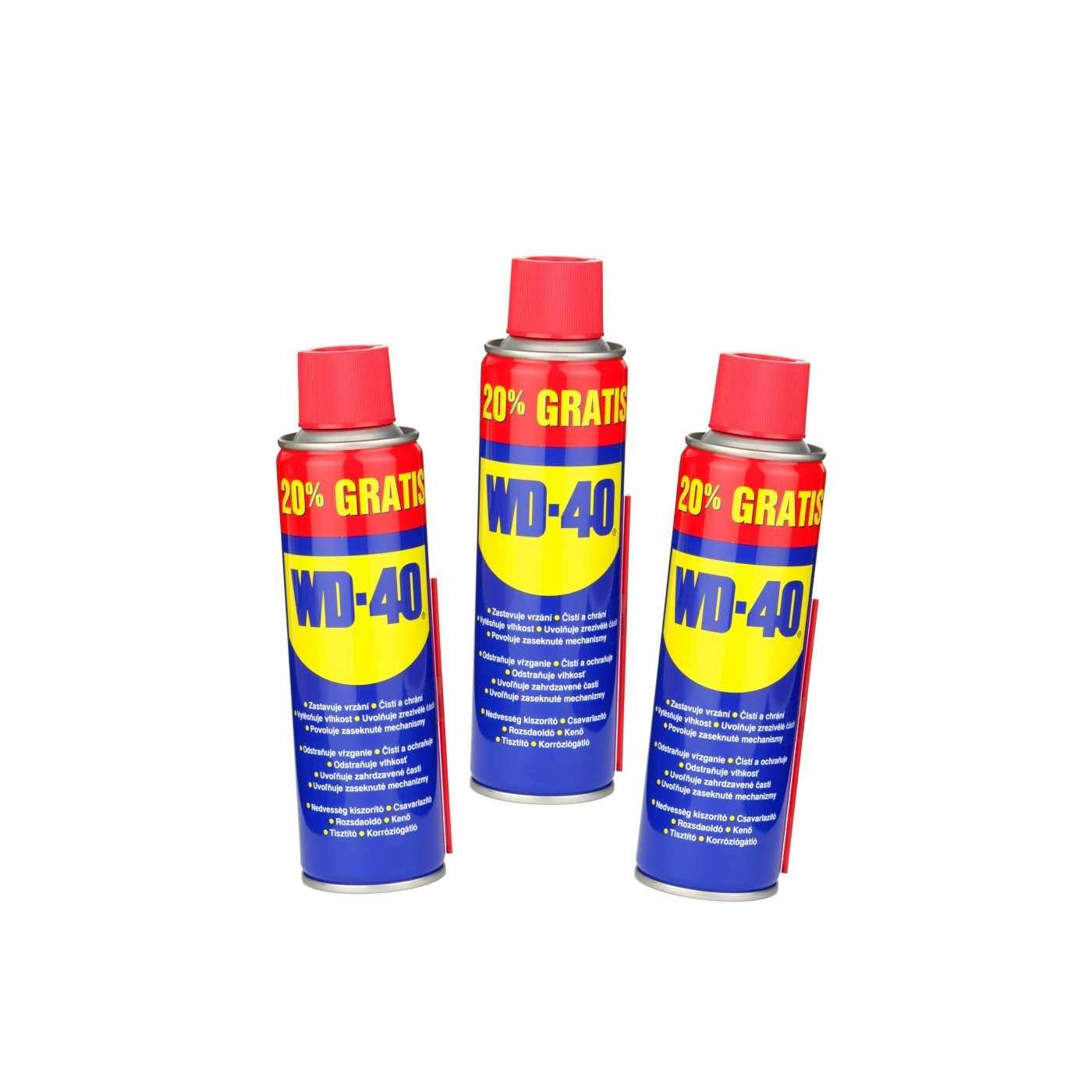 Set of 3 cans WD-40 (480 ml, multi use product in a can)