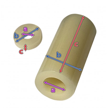 Sæt med 250 plastafstandsstykker (3,2x7x5 mm, ABS, hvid)